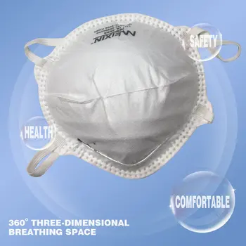 

1pc Cup-shaped Disposable Mouth Masks Anti-dust Mouth Masks Windproof Mouth Face Masks Single Pack White Overseas