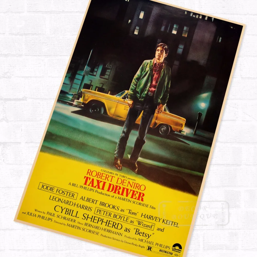 The Taxi Driver Classic Retor Movie Propaganda Poster Vintage Retro Canvas Painting DIY Wall Stickers Home Posters Art Bar Decor | Дом и сад