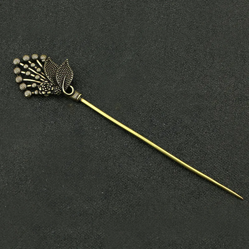 Vintage Copper Tea Knife Teaware Chinese style Tea Drinking Ceremony Accessories Needle 1Pc