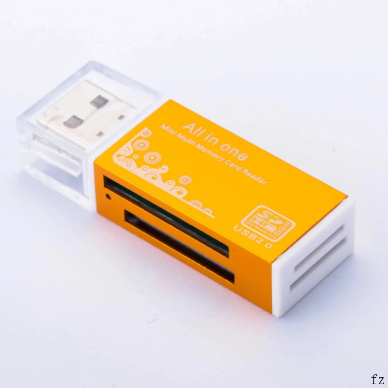 100 шт. устройство для чтения карт памяти адаптер Все в 1 USB 2,0 картридеры для Micro SD SDHC TF M2 MMC