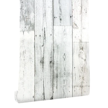 

6M Vinyl 3D Rustic Wood Wallpaper Peel and Stick Wallpaper Self Adhesive Wallpaper Wood Contact Paper Decorative