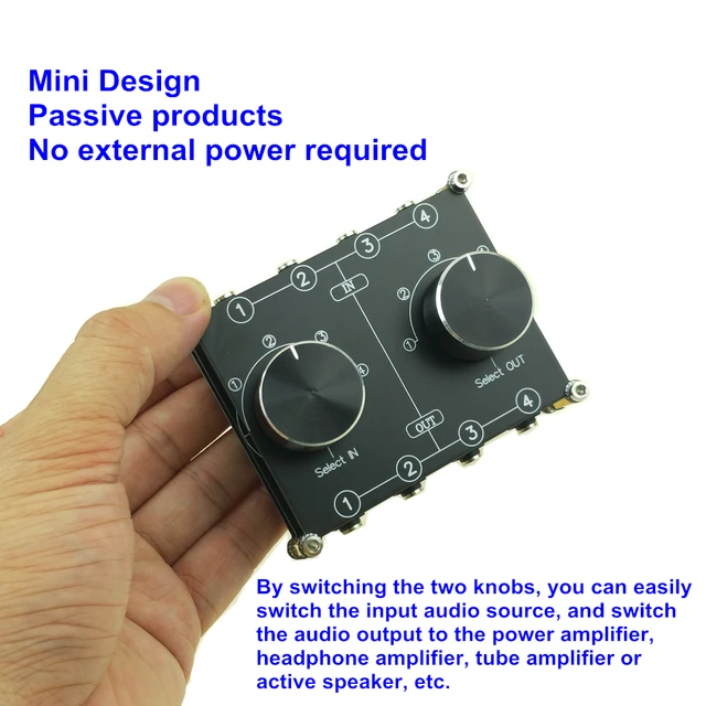 Passive Speaker Selector Audio Switch TENEALAY 2-Way Audio Stereo ...