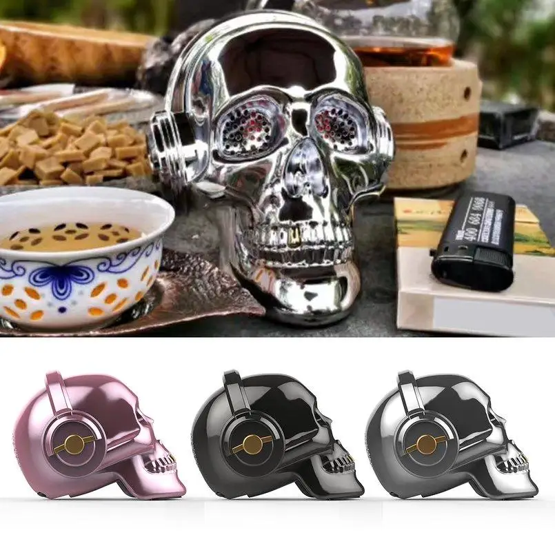 Skull Shaped Speaker Stereo Bass Music Mini Portable Audio Punk Halloween Gifts Outdoor Mobile Phone Computer | Электроника