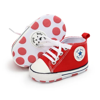 

Toddler Kids Boys Girls Shoes Spring /autumn Canvas Sneakers High Top Lace Up Baby Shoes Casual Baby First Walkers
