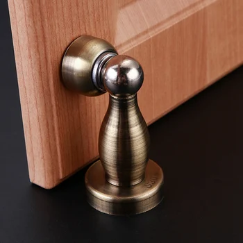 

Silver Stainless Steel Door Stopper Soft-Catch Magnetic Door Stop In Brushed Satin Nickel Wall Mount