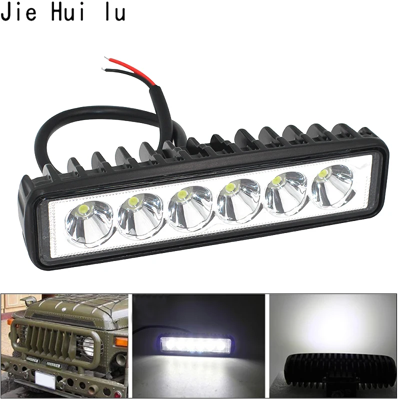 1 шт. комплект из 2 предметов 6 дюймов 18 Вт DRL светодиодный Спот Наводнение