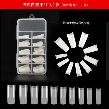 

100pcs False Nails Half Cover French Nail Tips Acrylic UV Gel Manicure Tip Nail Salon Supplies Tools DIY Nail Art Accessory