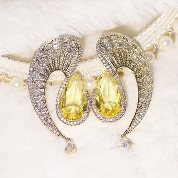 

XIUMEIYIZU Exquisite Banquet Drop Earring Shinning AAA Cubic Zirconia Temperament Jewelri Elegant Women Exaggerated Earrings