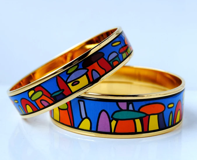 Эмалированные браслеты Cloisonne ручная роспись модные ювелирные украшения в