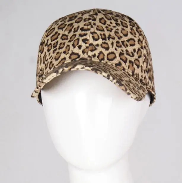 Новая женская мужская Спортивная шляпа Леопардовый принт Регулируемая уличная Праздничная бейсбольная кепка - Цвет: Золотой