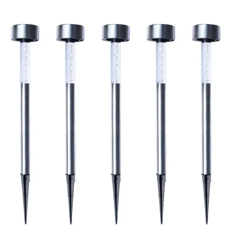 5 шт. Спайк солнечной энергии светодиодный светильник для газона пейзаж Сад Двор дорожка Точечный светильник Солнечная акриловая палочка ламповый светильник украшение сада земля