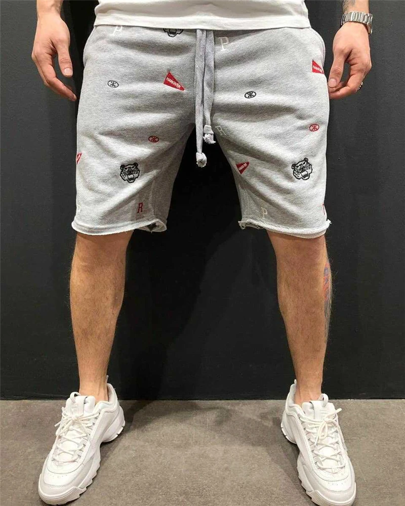 Summer Men's 5 piont pants  Casual Outdoor loose short pants Male running training Fitness shorts Pockets brand Fashion pants