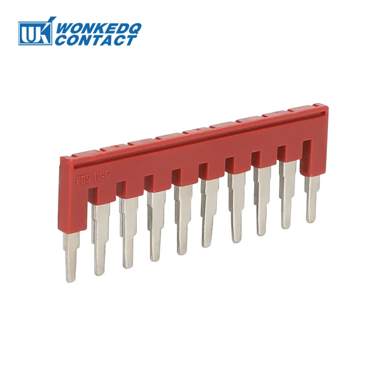 FBS 10-6 Jumper 2/3/4/5/10 Contacts PT4 ST4 Din Terminal Block Wire Connector Plug-In Bridge FBS2/FBS3/FBS4/FBS5-6 FBS10-6 1Pc din rail terminal block,jumper bridge,wire connectors