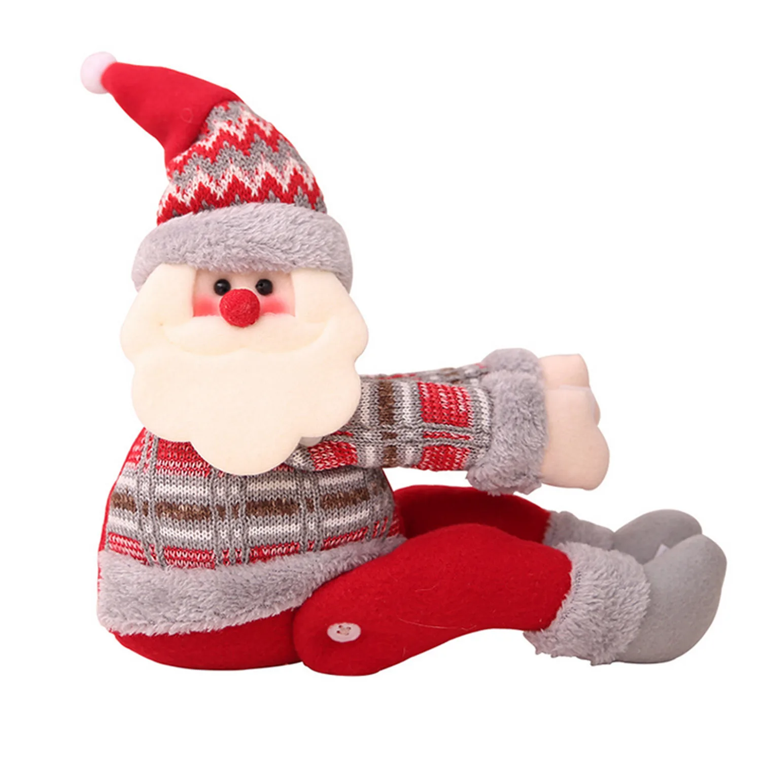 Милый Забавный Рождественский мультфильм Санта-Клаус Снеговик Лось Куклы Игрушки Подарки Магнитный кристаллик для занавесок окно рождественские безделушки игрушка подарок Декор поставки - Цвет: Santa Claus