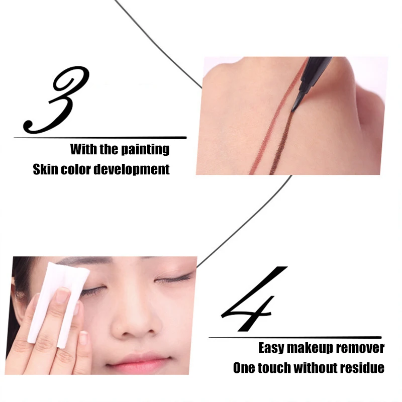 Hot in ins Eyeliner Water and Sweat Resistant Black Long Lasting Eye Liner Pencil Cosmetic Beauty Makeup