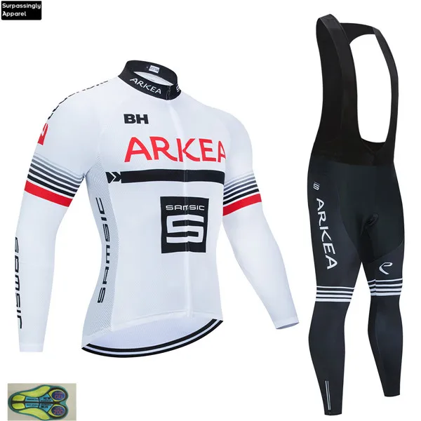 Picture Color Pro ARKEA велосипедная Джерси, одежда UCI World Tour Team, белая с длинным рукавом 12D гелевая велосипедная спортивная одежда Ropa Ciclismo - Цвет: Picture Color