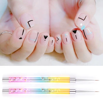 

Nail Art Line Brush Glitter Ultra-Thin Line Flower Stripes Nail Art Manicure Tools Pure Mink Hair Quicksand