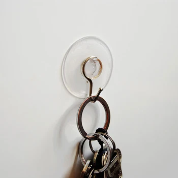 

Universal PVC Suction Cup Hook Affixed to Smooth Surface Practical Hanging Supplies Office Home Kitchen Bathroom FPing