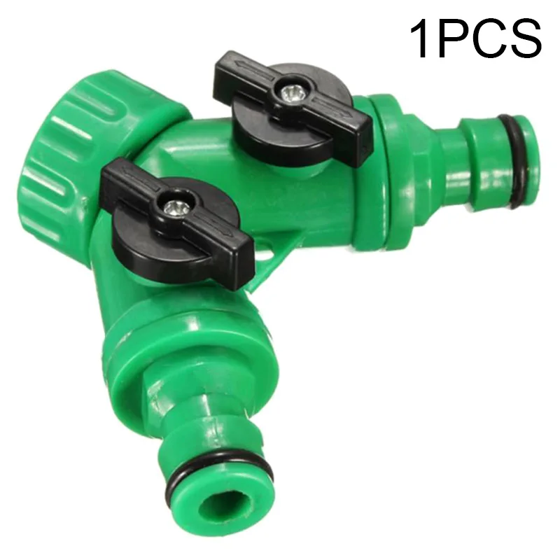 1/2/4 шт. 2 Way садовый шланг Соединительные Y Форма сад крана приспособления для резки с запорные клапаны OCT998 - Цвет: 1PCS