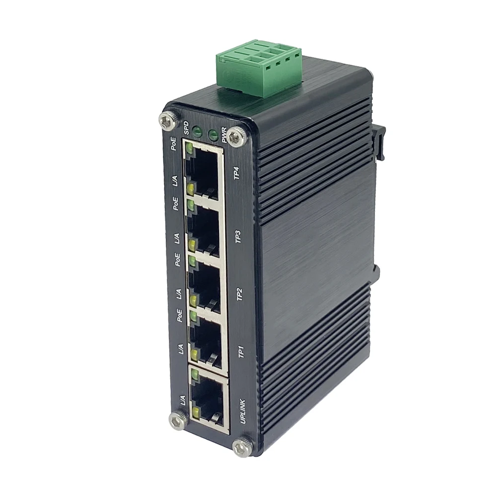 optical multimeter Mini Industrial 4 port Gigabit Ethernet Switch with SFP Slot Din-Rail Mount 12-48V DC Input 5 port 10/100/1000Mbps PoE+ Switch fiber optic quick connector Fiber Optic Equipment