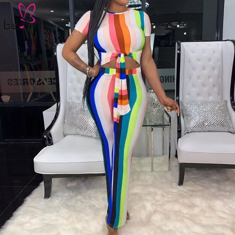 

Colorful Stripes Tie Dye Print Sexy Jumpsuit Women Summer Boho Bodycon Rompers Vintage One Piece Long Playsuit Party Overalls