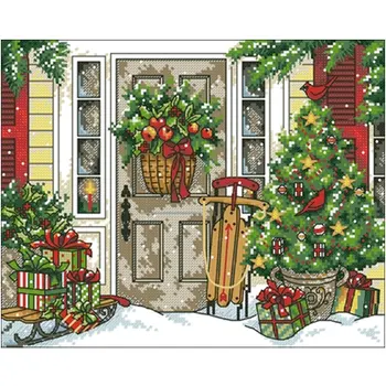 

Christmas holiday home patterns Counted Cross Stitch 11CT 14CT 18CT DIY Cross Stitch Kit Embroidery Needlework Sets home decor