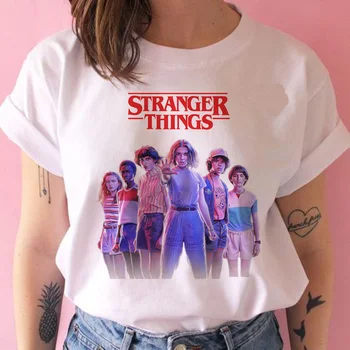 

Harajuku Women T Shirt Clothes Summer Casual Short Sleeves Shirt Stranger Things Season 3 Funny Aesthetic Female T-shirt Top Tee