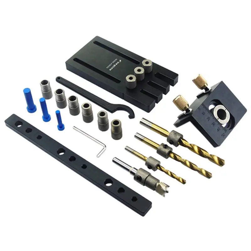 3-in-1 Aluminum Alloy Practical Durable Hole Opener Punch Locator Wood Drilling Accessory Drill Guide Hardware Tools Set Hole Puncher 3-in-1 Aluminum Alloy Practical Durable Hole Opener Punch Locator Wood Drilling Accessory Drill Guide Hardware Tools Set Hole Puncher