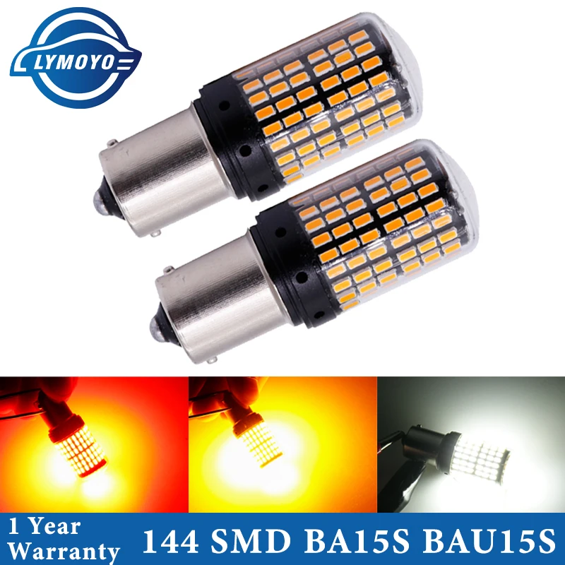 10 шт. T20 W21W 7440 1156 P21W PY21W ba15s bau15s S25 144 SMD Canbus ERROR FREE Автомобильная сигнальная Поворотная лампа светильник 24V светодиодные лампы