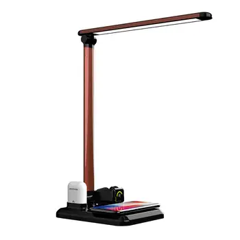 

4 in 1 Folding LED Table Desk Lamp Wireless Charger for iPhone iWatch AirPod