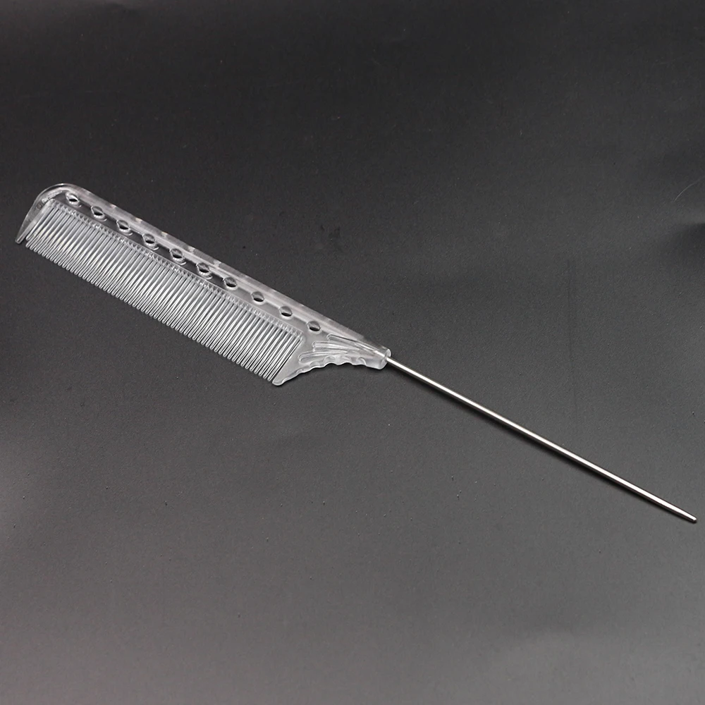 CestoMen прозрачная кристальная парикмахерская расческа, Парикмахерская Машинка для стрижки волос, профессиональная расческа, прозрачные пластиковые расчески для стрижки волос - Color: NO.002