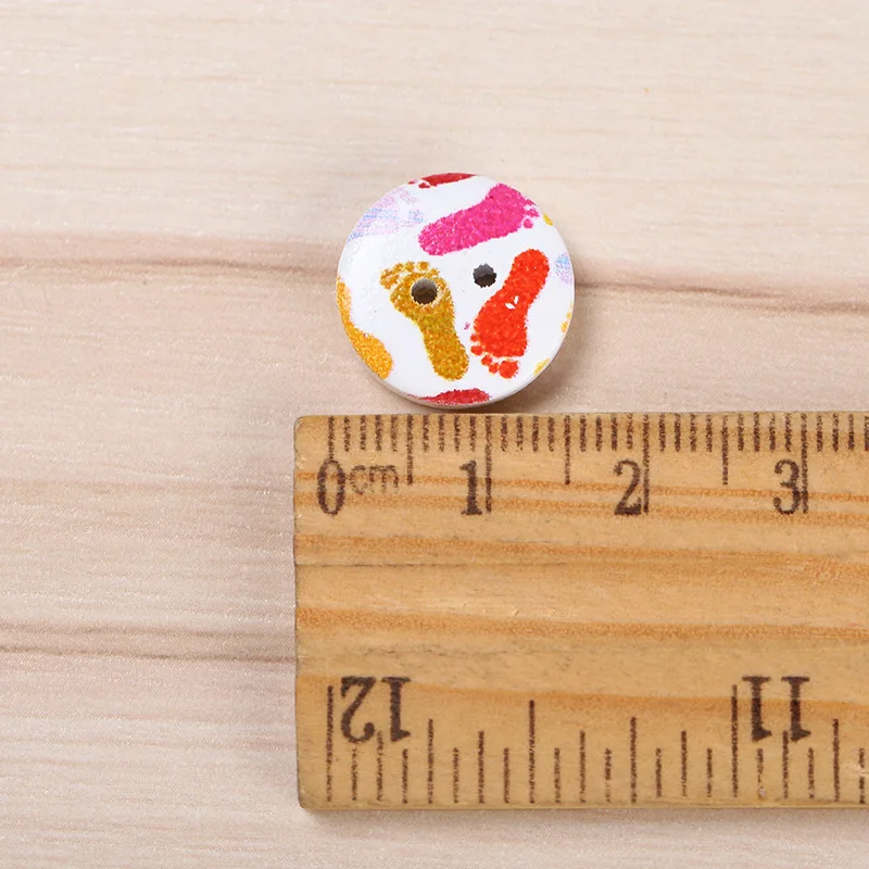 100 шт Diy ручной работы красочные деревянные пуговицы ремесла DIY Детская одежда аксессуары Кнопка украшения