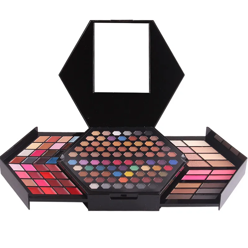 

Eyeshadow Palette Case Makeup Set of 80 Colors Eye Shadow Matte Shimmer Piano Box Blush Powder 4 Color and 16 Color Lipstick