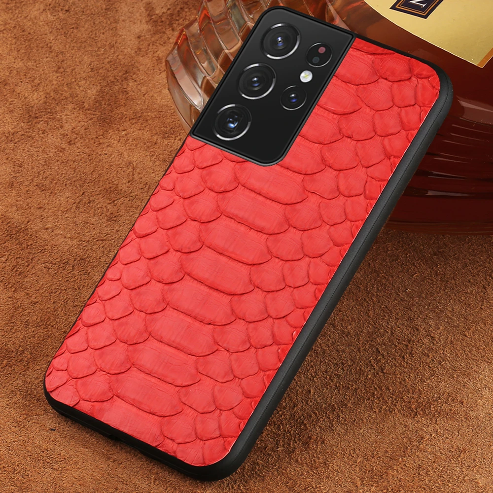 Genuine Python Leather Snake Skin Case For Samsung Galaxy S21 Ultra S Fe S8 S9 S10 S21 Plus Note 10 A51 1 A31 A50 M31 M51 Phone Case Covers Aliexpress