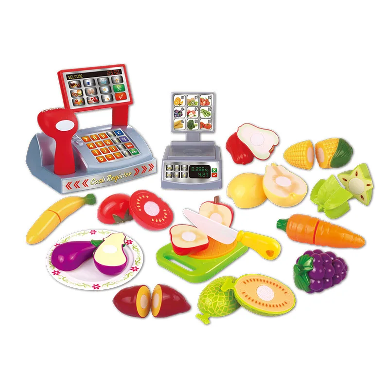 

(Mining) NUKied Kitchen I Headed Fruit & Vegetable Slicer Model Tableware Fruit And Vegetable Food Cash Register Toy