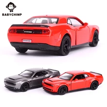 BABYCHIMP 1:36 Dodge Challenger SRT Demon спортивный автомобиль игрушка Моделирование металлического сплава литья под давлением модель автомобиля с вытягиванием назад Коллекция подарков