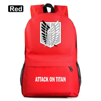 

Christmas Cartoon Anime Wings Attack On Titan Boy Girl Book School bag Women Bag pack Teenagers Schoolbags Men Student Backpack