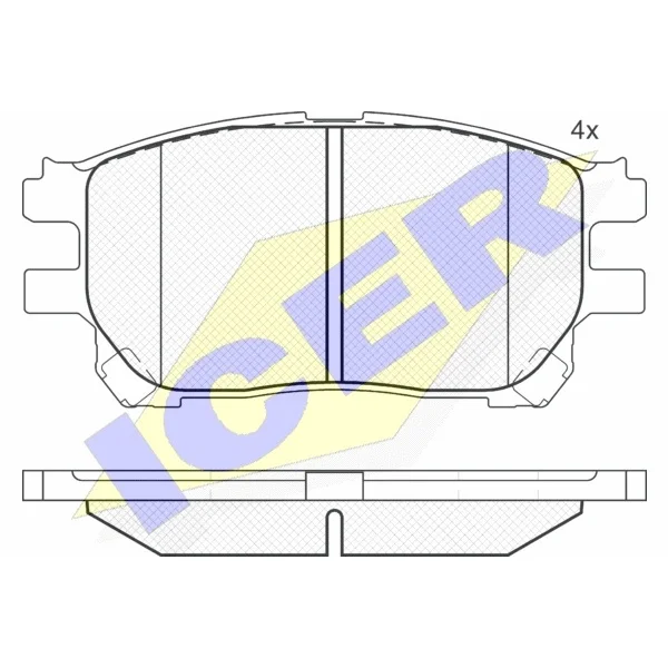 Колодки дисковые передниеToyota Previa ACR3 2.0 D-4D/2.4 16V VVT