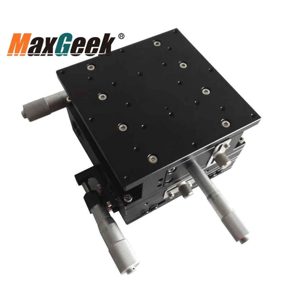 Maxgeek 125 мм XYZ ось CNC платформа ручной скользящий стол поперечная рейка линейная