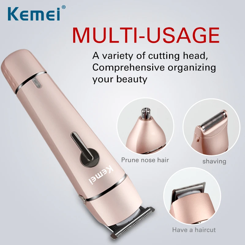 Kemei 10 в 1 перезаряжаемый комплект для ухода за волосами multigum Wahl электрическая бритва триммер для носа для мужчин Инструменты для укладки бритья