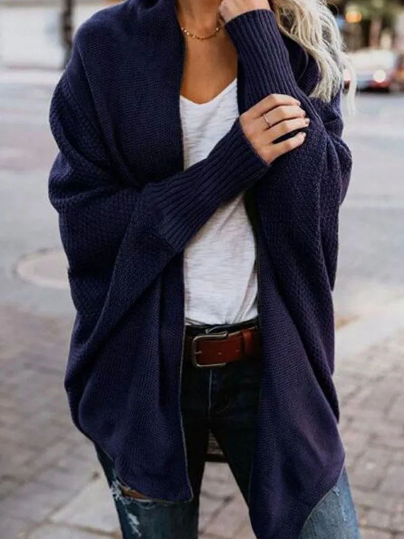 Autumn winter women cardigan jacket women 2019 long knitted sweater coat loose korean jumper ladies tops cardigan mujer DR895 (4)