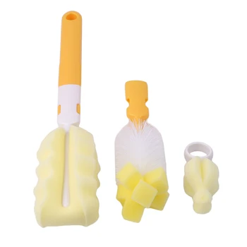 

5pcs/Set Baby Milk Feeding Bottle Brush Nipple Pacifier Brushes Handly Portable Nylon And Sponge Tube Cleaner