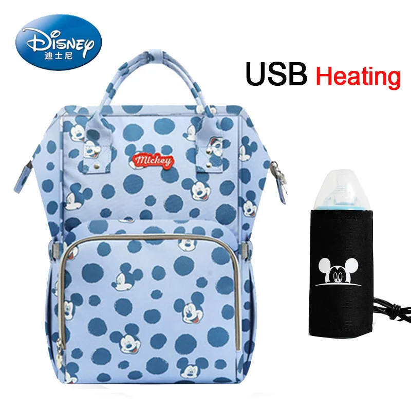 Сумка для подгузников disney, рюкзак, USB сумка-холодильник для бутылочек, Минни, Микки, большая емкость, для кормления ребенка, Мумия, сумка для беременных женщин, рюкзак - Цвет: 1