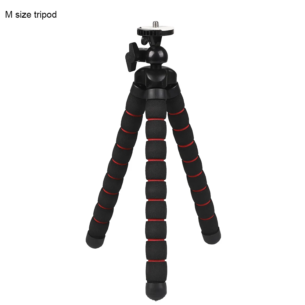M size tripod Аксессуары для камеры гибкий губчатый штатив Осьминог для Canon/Nikon/sony Go pro 7 6 5H9R Sj9 Sj8 pro DJI Осмо экшн мобильного телефона - Цвет: M size tripod