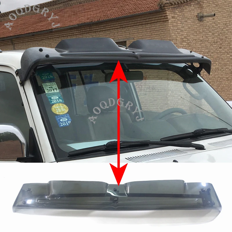 Auto stylingový pro Toyota souš křižník prado LC90 FJ95 1998-2002 průsvitné přední spoiler slunce hledí