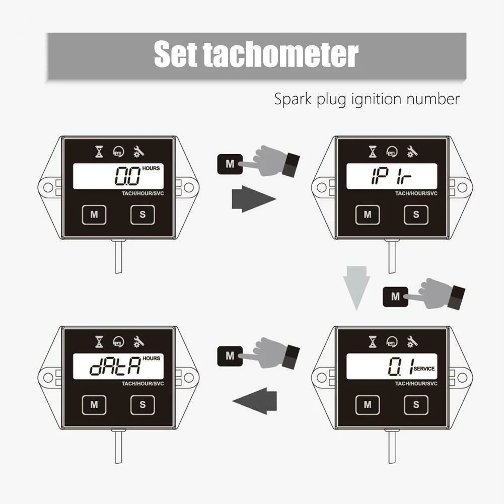 ЖК-Тахометр для мотоцикла 0,1 H/1 H 3V измерительные приборы запчасти аксессуары водонепроницаемый