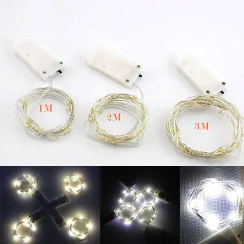 

Battery Operated LED Strip Light Wire String Fairy Lights 10/20/30 LED Copper For Outdoor Garland Christmas Wedding Decoration
