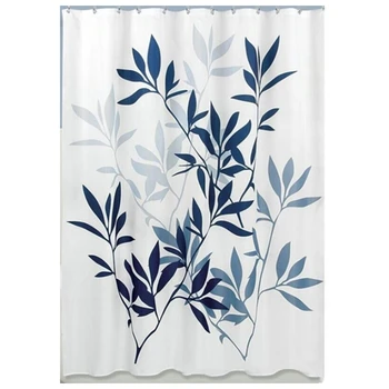 

180 x 180Cm Modern Polyester Fabric Shower Curtain With Hooks Leaves Printed Waterproof Bathroom Curtains Home Bath Decoration