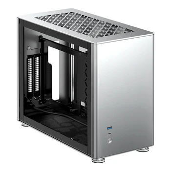 شراءجونسبو A4 الفضة A4S ITX الشاسيه يدعم 240 المياه المبردة SFX-L امدادات الطاقة الألومنيوم والمغنيسيوم كمبيوتر مكتبي