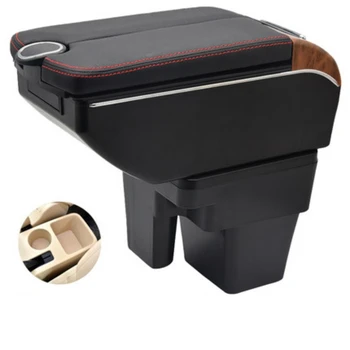 

For Chery A13 Very Celer fulwin 2 Armrest Box Double doors open 7USB Centre Console Storage Box Arm Rest Car accessories armrest